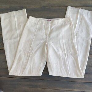 Vintage Rodier Cream Lined Dress Pants Woman's Size Large - Unhemmed (J6)